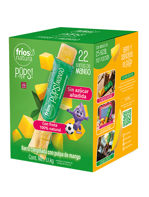 Frios Natura Pops Con Fríos Natura Pops, cada momento sabe a fruta fresca.
Elaborados 100 % con fruta mexicana, sin azúcares añadidos, sin colorantes ni saborizantes artificiales, son la forma más natural de disfrutar un snack congelado lleno de sabor y ligereza Con menos de 25 kcal por porción, son prácticos, ligeros y perfectos para acompañarte en cualquier momento del día: después de hacer ejercicio, en la escuela, en la oficina o como complemento refrescante de tus bebidas y comidas favoritas.
Naturalmente deliciosos, simplemente irresistibles. Beneficios Hechos con fruta 100% mexicana Sin azúcaresañadidos Sin colorantes, saborizantes,ni conservadores artificiales Con frutade temporadatodo el año Prácticos Con menos de 25 kcalpor porción Hechos con fruta 100% mexicana Sin azúcaresañadidos Sin colorantes, saborizantes,ni conservadores artificiales Con frutade temporadatodo el año Prácticos Con menosde 25 kcalpor porción Frutas Presentaciones Pops individualesMango - Fresa Caja 8 pzasMango - Fresa Caja 8 pzasMango - Fresa​ Caja 24 pzasMango - Fresa Soluciones naturalesque se venden solas Contamos con planes de impulso
para nuevos puntos de venta Soluciones naturalesque se venden solas Contamos con planes de impulso
para nuevos puntos de venta Recetario Parfair Ver más Licuado Ver más Congelada Loca Ver más ¡SíGUENOS! Política de privacidad Copyright © 2025 frios.com.mxAll right reserved Consulta términos y condiciones ¡SÍGUENOS! Política de privacidad Copyright © 2025 frios.com.mxAll right reserved Consulta términos y condiciones Pops individualesMango - Fresa Caja 8 pzasMango - Fresa Caja 8 pzasMango - Fresa​ Caja 24 pzasMango - Fresa